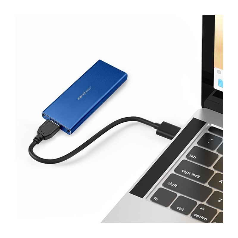 Obudowa | kieszeń na dysk M.2 SSD | SATA | NGFF | USB 3.0 | Superspeed 5Gb/s | 2TB | Niebieska