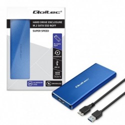 Obudowa | kieszeń na dysk M.2 SSD | SATA | NGFF | USB 3.0 | Superspeed 5Gb/s | 2TB | Niebieska Obudowa | kieszeń na dysk M.2 SSD | SATA | NGFF | USB 3.0 | Superspeed 5Gb/s | 2TB | Niebieska