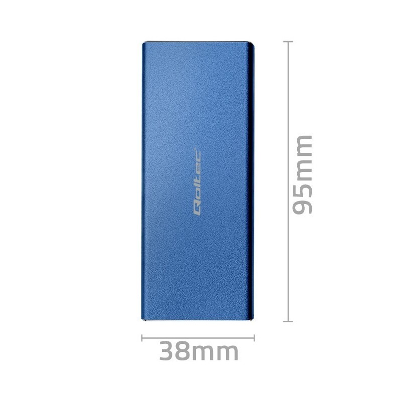 Obudowa | kieszeń na dysk M.2 SSD | SATA | NGFF | USB 3.0 | Superspeed 5Gb/s | 2TB | Niebieska
