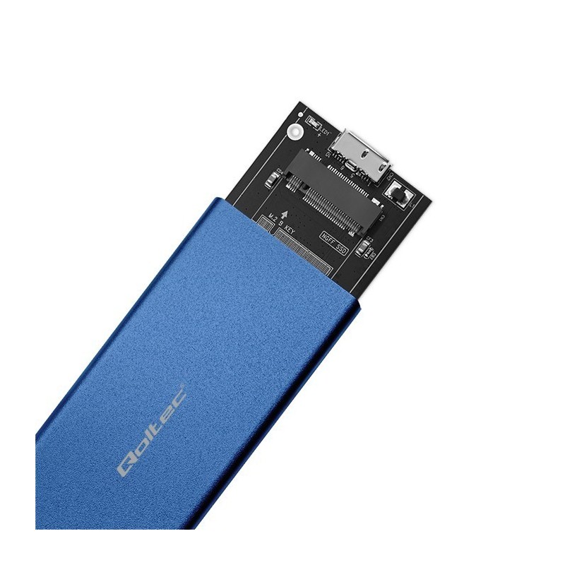 Obudowa | kieszeń na dysk M.2 SSD | SATA | NGFF | USB 3.0 | Superspeed 5Gb/s | 2TB | Niebieska