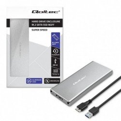Obudowa | kieszeń na dysk M.2 SSD | SATA | NGFF | USB 3.0 | Superspeed 5Gb/s | 2TB | Srebrna Obudowa | kieszeń na dysk M.2 SSD | SATA | NGFF | USB 3.0 | Superspeed 5Gb/s | 2TB | Srebrna