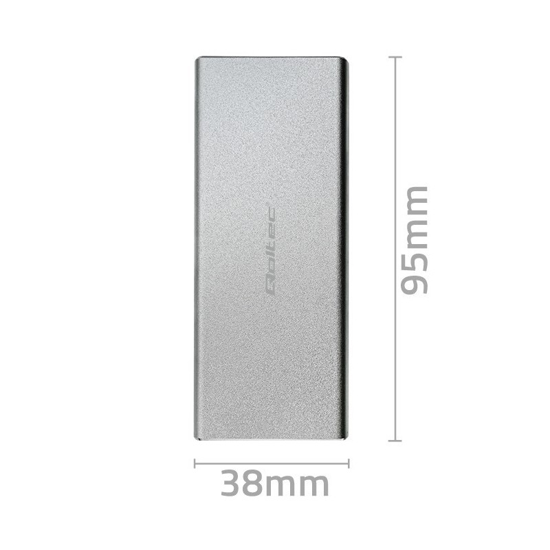 Obudowa | kieszeń na dysk M.2 SSD | SATA | NGFF | USB 3.0 | Superspeed 5Gb/s | 2TB | Srebrna Obudowa | kieszeń na dysk M.2 SSD | SATA | NGFF | USB 3.0 | Superspeed 5Gb/s | 2TB | Srebrna