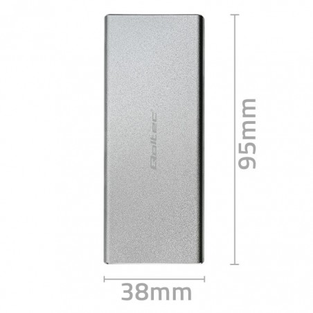 Obudowa | kieszeń na dysk M.2 SSD | SATA | NGFF | USB 3.0 | Superspeed 5Gb/s | 2TB | Srebrna Obudowa | kieszeń na dysk M.2 SSD | SATA | NGFF | USB 3.0 | Superspeed 5Gb/s | 2TB | Srebrna
