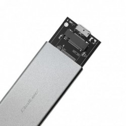 Obudowa | kieszeń na dysk M.2 SSD | SATA | NGFF | USB 3.0 | Superspeed 5Gb/s | 2TB | Srebrna Obudowa | kieszeń na dysk M.2 SSD | SATA | NGFF | USB 3.0 | Superspeed 5Gb/s | 2TB | Srebrna