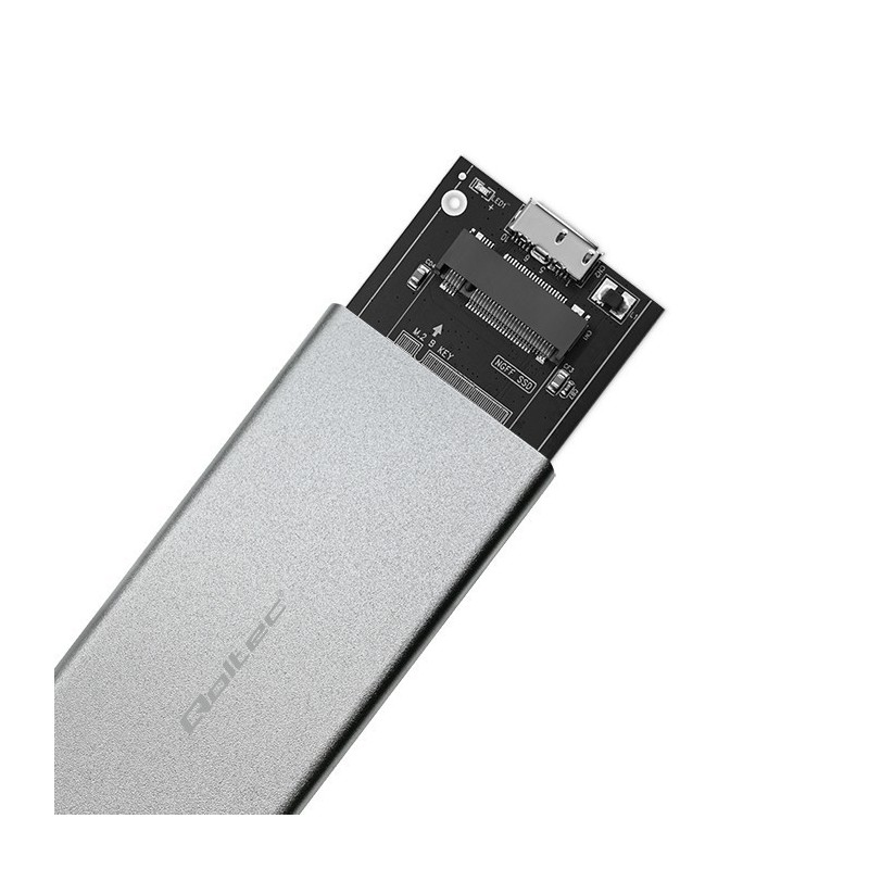 Obudowa | kieszeń na dysk M.2 SSD | SATA | NGFF | USB 3.0 | Superspeed 5Gb/s | 2TB | Srebrna Obudowa | kieszeń na dysk M.2 SSD | SATA | NGFF | USB 3.0 | Superspeed 5Gb/s | 2TB | Srebrna