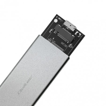 Obudowa | kieszeń na dysk M.2 SSD | SATA | NGFF | USB 3.0 | Superspeed 5Gb/s | 2TB | Srebrna Obudowa | kieszeń na dysk M.2 SSD | SATA | NGFF | USB 3.0 | Superspeed 5Gb/s | 2TB | Srebrna