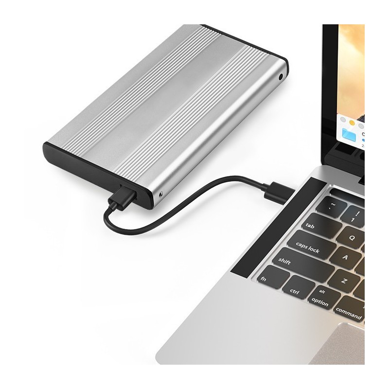 Obudowa | kieszeń do dysków HDD SSD 2.5" SATA3 | USB 3.0 | Srebrna Obudowa | kieszeń do dysków HDD SSD 2.5" SATA3 | USB 3.0 | Srebrna
