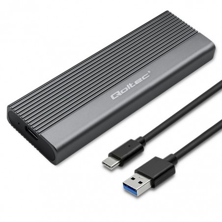 Obudowa | kieszeń na dysk SSD M.2 | SATA | NGFF | USB-C | Super speed 6Gb/s | 2TB | Szara Obudowa | kieszeń na dysk SSD M.2 | SATA | NGFF | USB-C | Super speed 6Gb/s | 2TB | Szara
