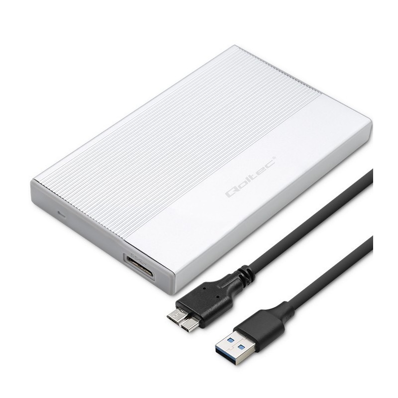 Obudowa | Kieszeń na dysk SSD HDD 2.5 cala| SATA | USB 3.0 | Super  speed 5Gb/s | 2TB | Srebrna