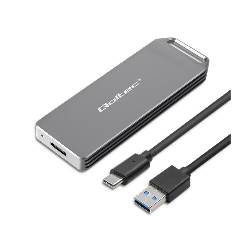 Mini obudowa na dysk M.2 SSD | NVMe | PCIe | USB3.1 | Super speed10Gb/s | 2TB | Srebrna 