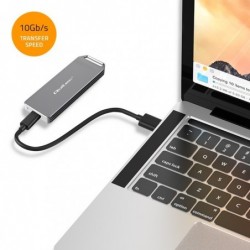 Mini obudowa na dysk M.2 SSD | NVMe | PCIe | USB3.1 | Super speed10Gb/s | 2TB | Srebrna Mini obudowa na dysk M.2 SSD | NVMe | PCIe | USB3.1 | Super speed10Gb/s | 2TB | Srebrna