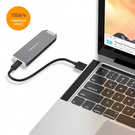 Mini obudowa na dysk M.2 SSD | NVMe | PCIe | USB3.1 | Super speed10Gb/s | 2TB | Srebrna Mini obudowa na dysk M.2 SSD | NVMe | PCIe | USB3.1 | Super speed10Gb/s | 2TB | Srebrna