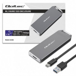 Mini obudowa na dysk M.2 SSD | NVMe | PCIe | USB3.1 | Super speed10Gb/s | 2TB | Srebrna Mini obudowa na dysk M.2 SSD | NVMe | PCIe | USB3.1 | Super speed10Gb/s | 2TB | Srebrna