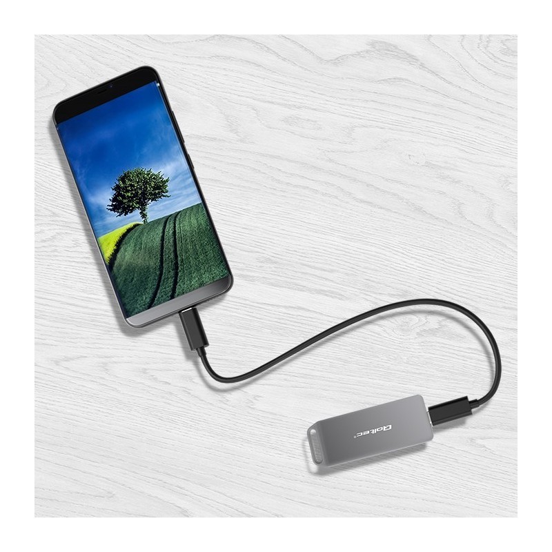 Mini obudowa na dysk M.2 SSD | NVMe | PCIe | USB3.1 | Super speed10Gb/s | 2TB | Srebrna Mini obudowa na dysk M.2 SSD | NVMe | PCIe | USB3.1 | Super speed10Gb/s | 2TB | Srebrna