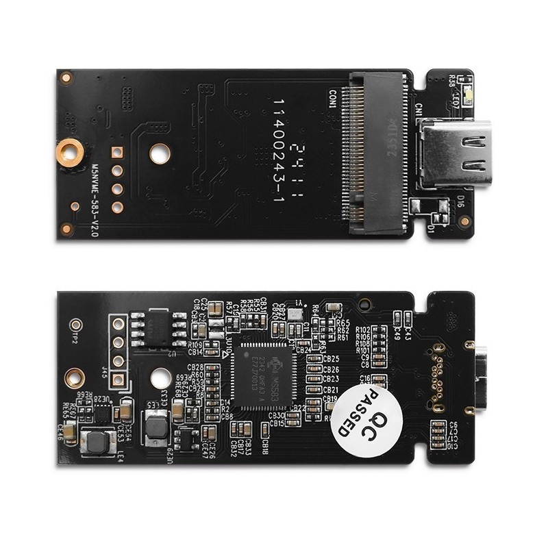 Mini obudowa na dysk M.2 SSD | NVMe | PCIe | USB3.1 | Super speed10Gb/s | 2TB | Srebrna Mini obudowa na dysk M.2 SSD | NVMe | PCIe | USB3.1 | Super speed10Gb/s | 2TB | Srebrna