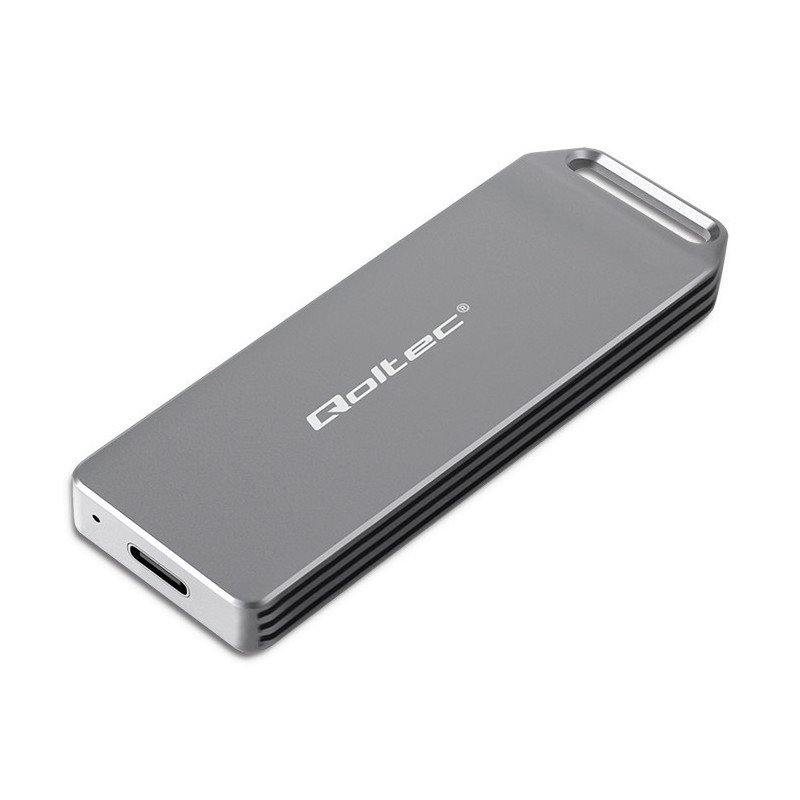 Mini obudowa na dysk M.2 SSD | NVMe | PCIe | USB3.1 | Super speed10Gb/s | 2TB | Srebrna Mini obudowa na dysk M.2 SSD | NVMe | PCIe | USB3.1 | Super speed10Gb/s | 2TB | Srebrna