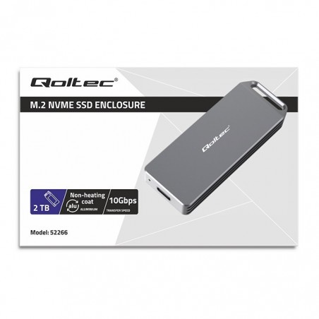 Mini obudowa na dysk M.2 SSD | NVMe | PCIe | USB3.1 | Super speed10Gb/s | 2TB | Srebrna Mini obudowa na dysk M.2 SSD | NVMe | PCIe | USB3.1 | Super speed10Gb/s | 2TB | Srebrna