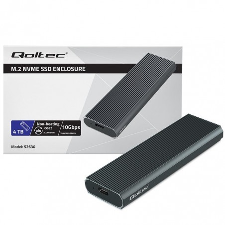 Obudowa na dysk M.2 SSD | NVMe | PCIe | USB3.1 | 10Gb/s | 4TB | Grafit Obudowa na dysk M.2 SSD | NVMe | PCIe | USB3.1 | 10Gb/s | 4TB | Grafit