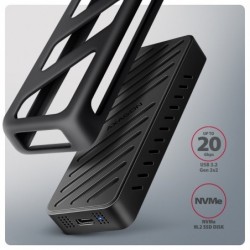 EEM2-20G Obudowa zewnętrzna aluminiowa USB-C 3.2 Gen 2 M.2 NVMe SSD 20Gbps EEM2-20G Obudowa zewnętrzna aluminiowa USB-C 3.2 Gen 2 M.2 NVMe SSD 20Gbps