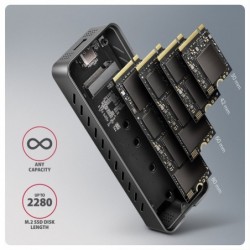 EEM2-20G Obudowa zewnętrzna aluminiowa USB-C 3.2 Gen 2 M.2 NVMe SSD 20Gbps EEM2-20G Obudowa zewnętrzna aluminiowa USB-C 3.2 Gen 2 M.2 NVMe SSD 20Gbps