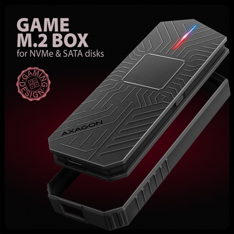 EEM2-GAM Obudowa zewnętrzna aluminiowa USB-C 3.2 Gen 2 M.2 NVMe/SATA SSD Gaming EEM2-GAM Obudowa zewnętrzna aluminiowa USB-C 3.2 Gen 2 M.2 NVMe/SATA SSD Gaming