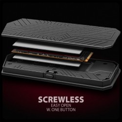 EEM2-GAM Obudowa zewnętrzna aluminiowa USB-C 3.2 Gen 2 M.2 NVMe/SATA SSD Gaming EEM2-GAM Obudowa zewnętrzna aluminiowa USB-C 3.2 Gen 2 M.2 NVMe/SATA SSD Gaming