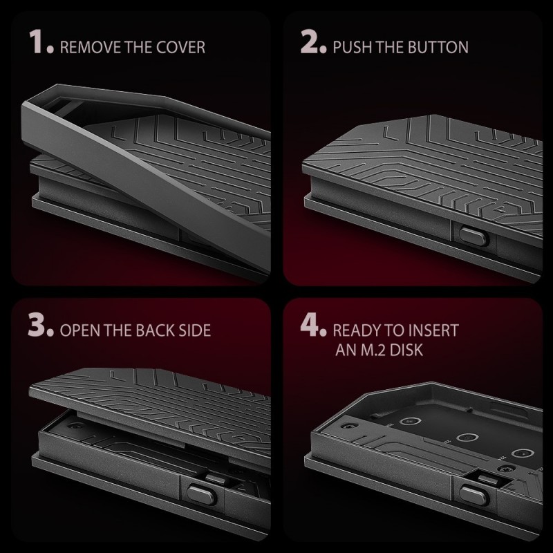EEM2-GAM Obudowa zewnętrzna aluminiowa USB-C 3.2 Gen 2 M.2 NVMe/SATA SSD Gaming EEM2-GAM Obudowa zewnętrzna aluminiowa USB-C 3.2 Gen 2 M.2 NVMe/SATA SSD Gaming