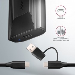 EEM2-GTS2 Obudowa zewnętrzna aluminiowa bezśrubowa USB-C 3.2 Gen 2 M.2 NVMe & SATA SSD + USB-A - USB-C redukcja EEM2-GTS2 Obudowa zewnętrzna aluminiowa bezśrubowa USB-C 3.2 Gen 2 M.2 NVMe & SATA SSD + USB-A - USB-C redukcja