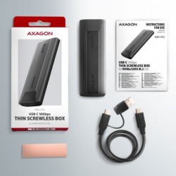 EEM2-GTS2 Obudowa zewnętrzna aluminiowa bezśrubowa USB-C 3.2 Gen 2 M.2 NVMe & SATA SSD + USB-A - USB-C redukcja EEM2-GTS2 Obudowa zewnętrzna aluminiowa bezśrubowa USB-C 3.2 Gen 2 M.2 NVMe & SATA SSD + USB-A - USB-C redukcja