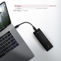 EEM2-UB2 Obudowa zewnętrzna aluminiowa, USB-C 3.2 Gen 2 - M.2 NVMe SSD, długość 42 do 80 mm Czarna EEM2-UB2 Obudowa zewnętrzna aluminiowa, USB-C 3.2 Gen 2 - M.2 NVMe SSD, długość 42 do 80 mm Czarna