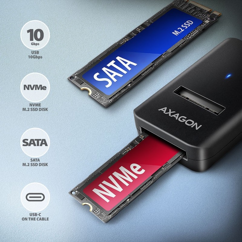 ADM2-CM Adapter USB-C Gen 2 M.2 NVMe/SATA SSD ADM2-CM Adapter USB-C Gen 2 M.2 NVMe/SATA SSD