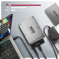 ADSA-FPX Adapter USB-C 10Gbps SATA 6G 2.5"/3.5" SSD/HDD FASTPORT X, w tym zasilacz, 60cm USB-C/USB-A kabel ADSA-FPX Adapter USB-C 10Gbps SATA 6G 2.5"/3.5" SSD/HDD FASTPORT X, w tym zasilacz, 60cm USB-C/USB-A kabel
