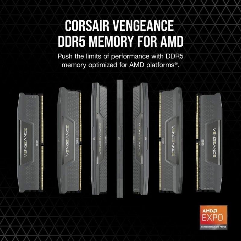 Pamięć DDR5 Vengeance 64GB/6000 (2*32GB) C30 AMD EXPO & Intel XMP Pamięć DDR5 Vengeance 64GB/6000 (2*32GB) C30 AMD EXPO & Intel XMP