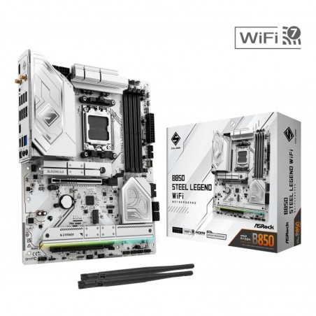 Płyta główna B850 Steel Legend WiFi AM5 4DDR5 ATX Płyta główna B850 Steel Legend WiFi AM5 4DDR5 ATX