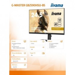 Monitor 24.5 cala GB2590HSU-B5 0.4ms,IPS,DP,HDMI,240Hz,F.Sync,HDR400 Monitor 24.5 cala GB2590HSU-B5 0.4ms,IPS,DP,HDMI,240Hz,F.Sync,HDR400