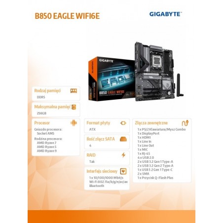 Płyta główna B850 EAGLE WIFI6E Płyta główna B850 EAGLE WIFI6E