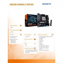 Płyra główna B850M GAMING X WIFI6E Płyra główna B850M GAMING X WIFI6E
