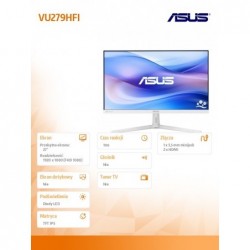 Monitor 27 cali VU279HFI-W IPS 100Hz HDMIx2 biały Monitor 27 cali VU279HFI-W IPS 100Hz HDMIx2 biały