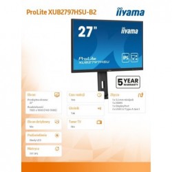 Monitor 27 cali XUB2797HSU-B2 IPS,FHD,HAS,300cd,(5y) Monitor 27 cali XUB2797HSU-B2 IPS,FHD,HAS,300cd,(5y)