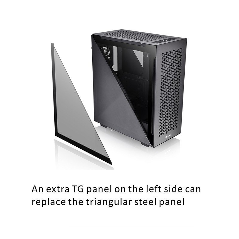 Obudowa Divider 500 Air Tempered Glassx2 Black 12cmx2 