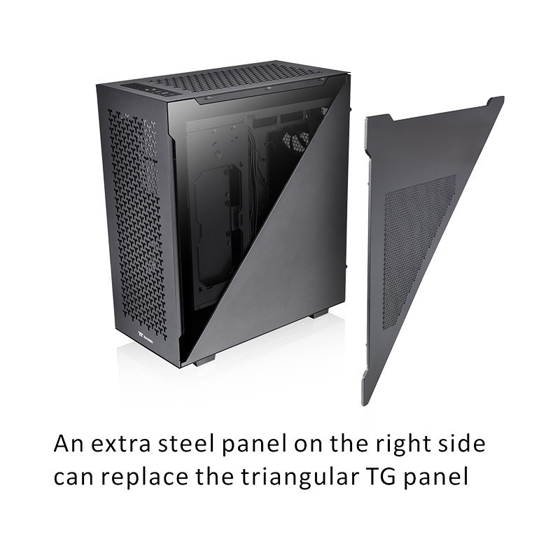 Obudowa Divider 500 Air Tempered Glassx2 Black 12cmx2 