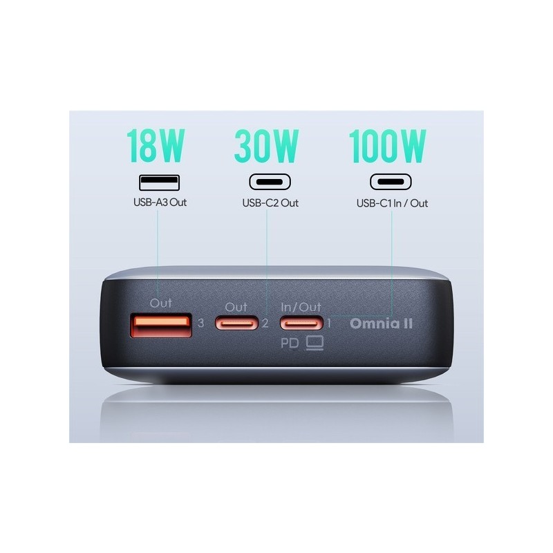 PB-Y43 Power Bank | 20000mAh | 65W | 3xUSB | PD 3.0 QC 3.0 LED PPS  PB-Y43 Power Bank | 20000mAh | 65W | 3xUSB | PD 3.0 QC 3.0 LED PPS