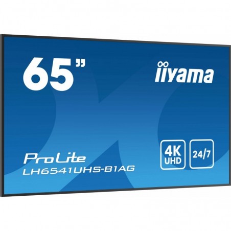 Monitor 65 cali LH6541UHS-B1AG VA,4K,24/7,LAN,USB,HDMI,500cd/m2, Haze(25%),2x10W,Pion/Poziom Monitor 65 cali LH6541UHS-B1AG VA,4K,24/7,LAN,USB,HDMI,500cd/m2, Haze(25%),2x10W,Pion/Poziom