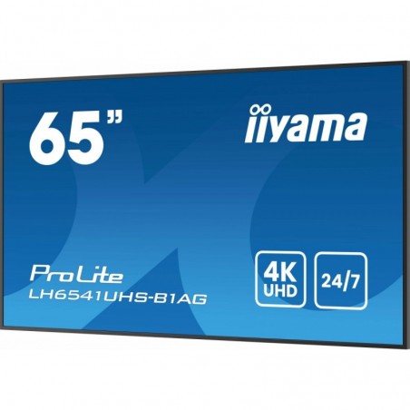 Monitor 65 cali LH6541UHS-B1AG VA,4K,24/7,LAN,USB,HDMI,500cd/m2, Haze(25%),2x10W,Pion/Poziom Monitor 65 cali LH6541UHS-B1AG VA,4K,24/7,LAN,USB,HDMI,500cd/m2, Haze(25%),2x10W,Pion/Poziom