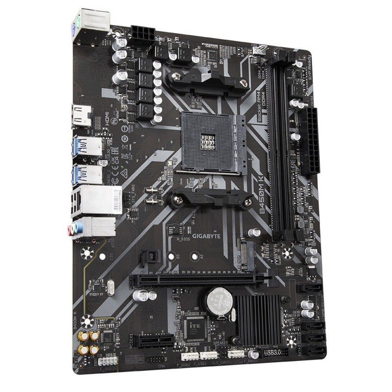 Płyta główna B450M K AM4 2DDR4 HDMI USB 3.2 M.2 uATX  Płyta główna B450M K AM4 2DDR4 HDMI USB 3.2 M.2 uATX