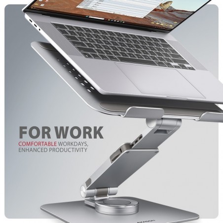 STND-LR Podstawa do laptopów aluminiowa 10-16" regulowane kąty nachylenia, obrót o 360 stopni STND-LR Podstawa do laptopów aluminiowa 10-16" regulowane kąty nachylenia, obrót o 360 stopni