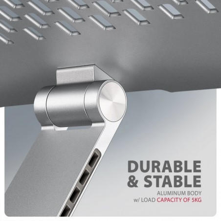 STND-LR Podstawa do laptopów aluminiowa 10-16" regulowane kąty nachylenia, obrót o 360 stopni STND-LR Podstawa do laptopów aluminiowa 10-16" regulowane kąty nachylenia, obrót o 360 stopni
