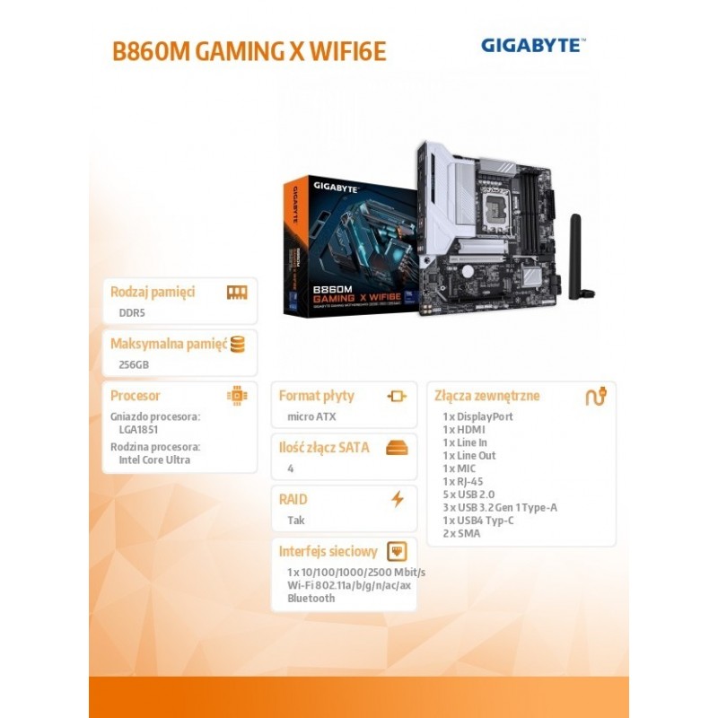 Płyta główna B860M GAMING X WIFI6E 