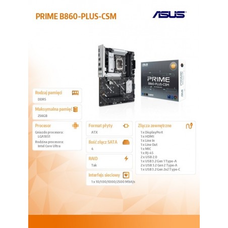 Płyta główna PRIME B860-PLUS-CSM Płyta główna PRIME B860-PLUS-CSM
