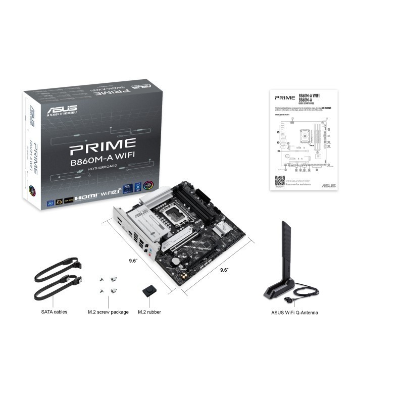 Płyta główna PRIME B860M-A WIFI s1851 XDDR5 USBC mATX  Płyta główna PRIME B860M-A WIFI s1851 XDDR5 USBC mATX